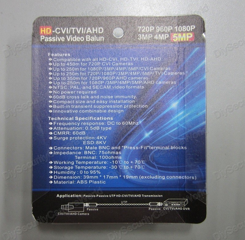 2SET High Performance Mini CCTV BNC Video Balun