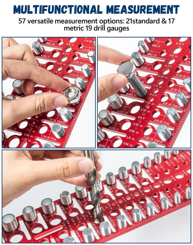 57 Nut and Bolt Thread Checker - Thread Checker Standard and Metric Bolt and Nut