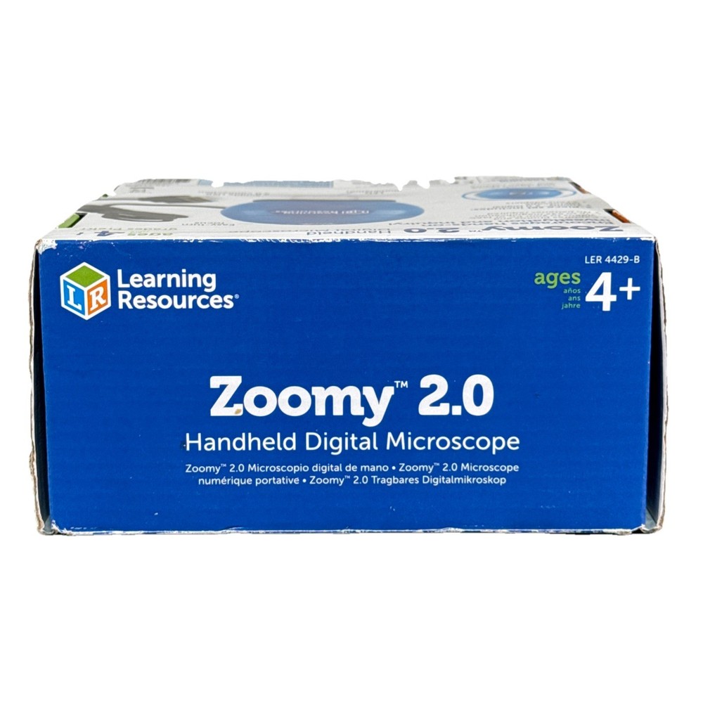 Learning Resources Zoomy 2.0 Handheld Digital Microscope Blue USB STEM - READ