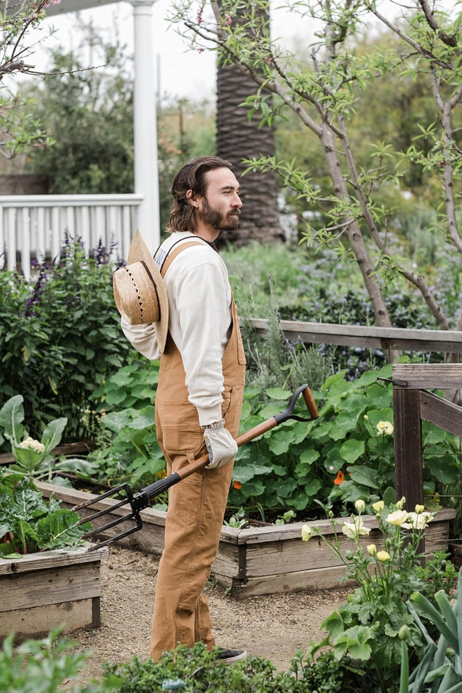Folding Spading Fork - Versatile Gardening Tools for Digging, Aerating, and Tren
