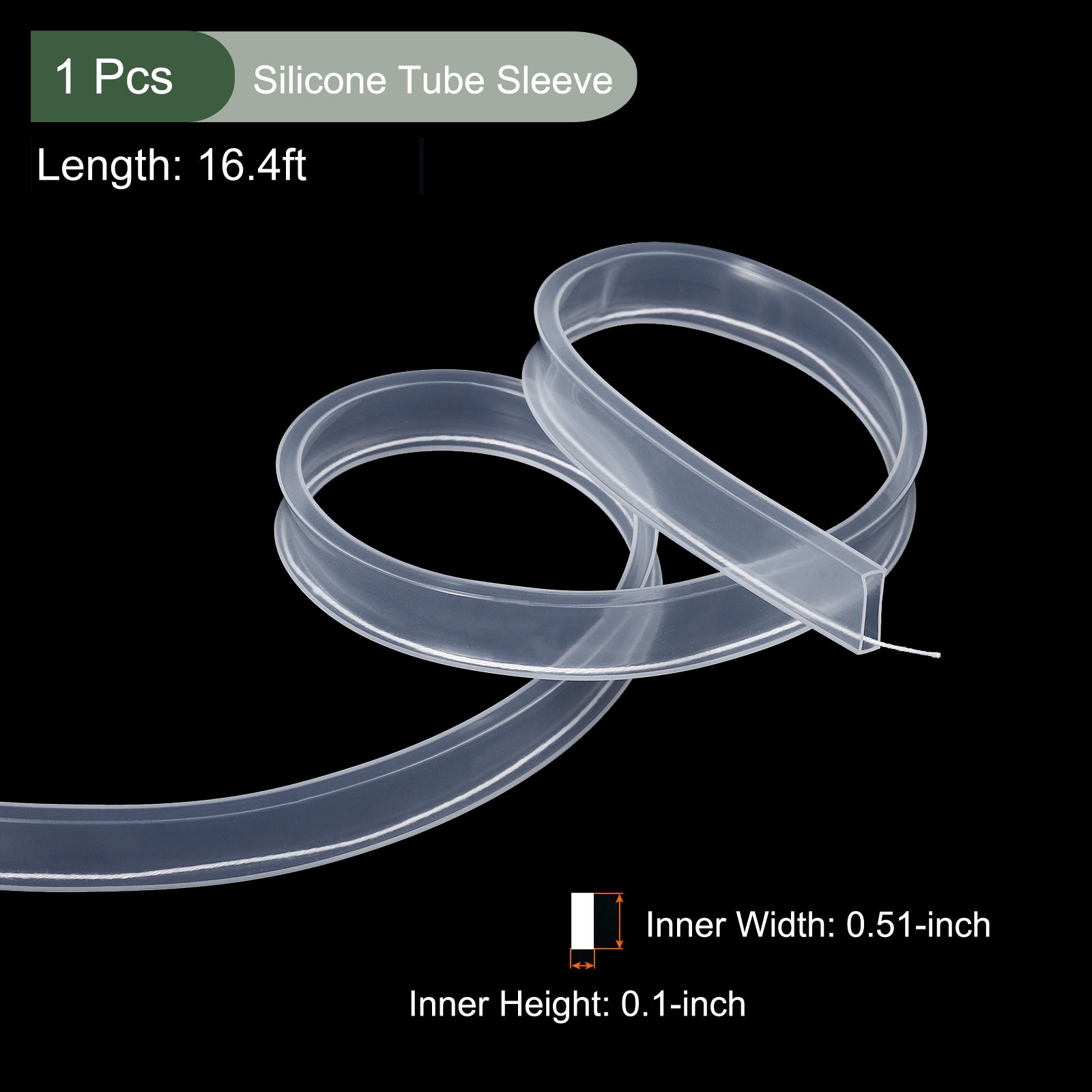 Silicone Tube Sleeve LED Tube Strip Waterproof Cover Fit for 12mm Wide Strip 5m