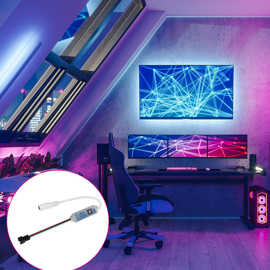 SP621E Bluetooth-compatible LED controller APP control For WS2812 RGB LED strip