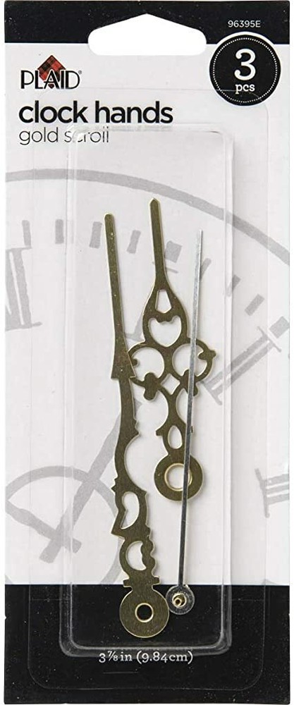 Clock Hands - Scroll Gold, 3-7/8", 3 pc. - 96395E Plaid Accessories