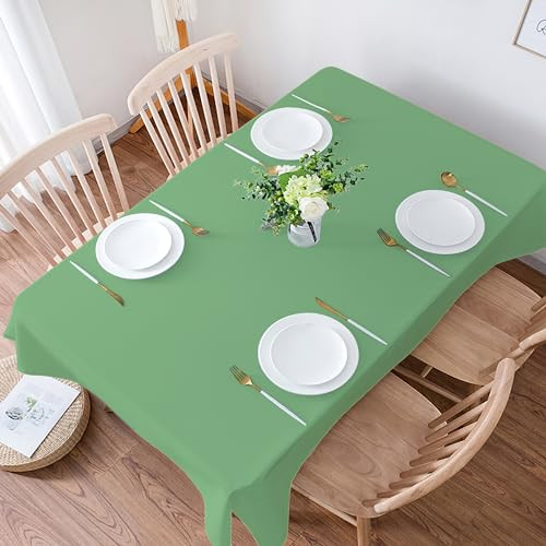 4 Pack Plastic Table Cloth Disposable - Sage Green Tablecloth for Rectangle