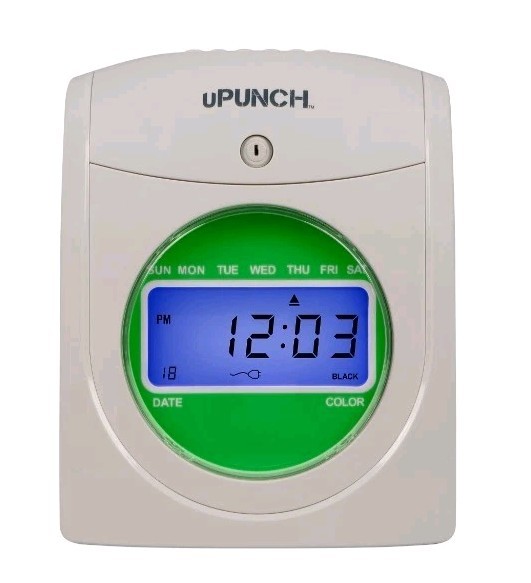 Upunch HN1500C Bundle Time Clock, Missing Keys, Open Box New