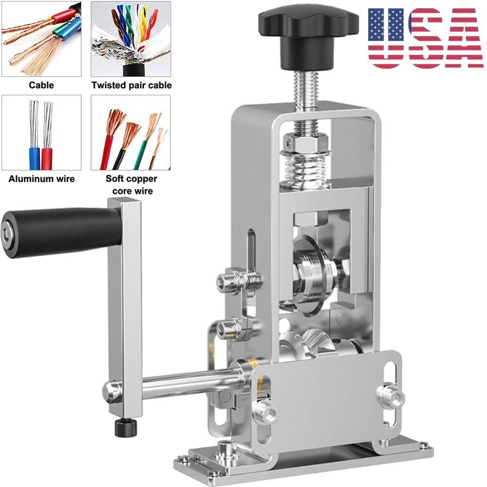 Manual Electric Wire Stripping Machine Cable Stripper Crank Scrap Copper Cutter