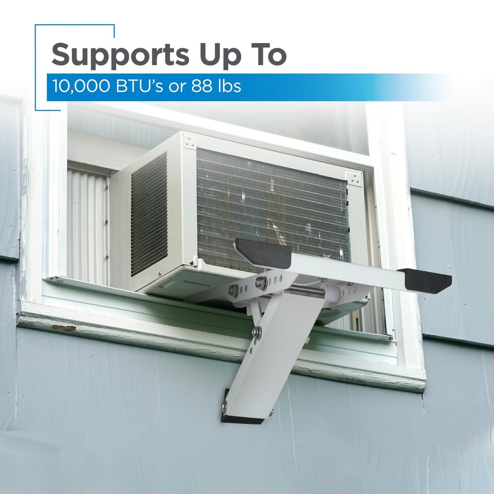 AnyMount Air Conditioner Support Bracket for Outdoor Window AC, Medium, White