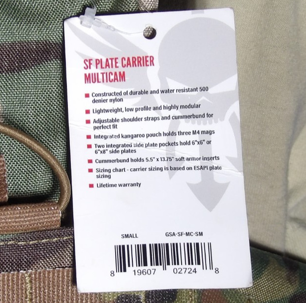 SHELLBACK TACTICAL SF MULTICAM PLATE CARRIER