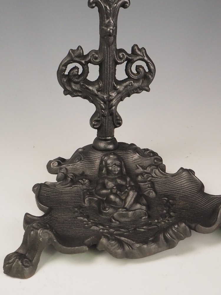 Antique Cast Iron Fireside Tool Stand | Cherub Design
