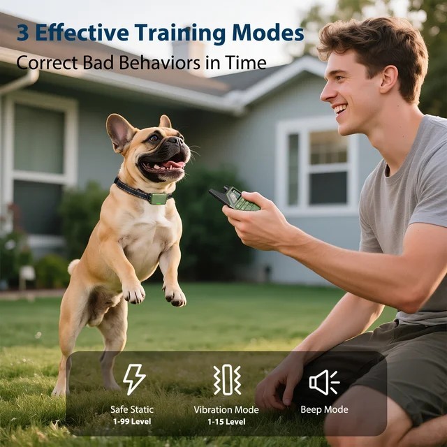 Dog Training Collar 4500FT Remote Rechargeable Waterproof Shock E-Collar PET