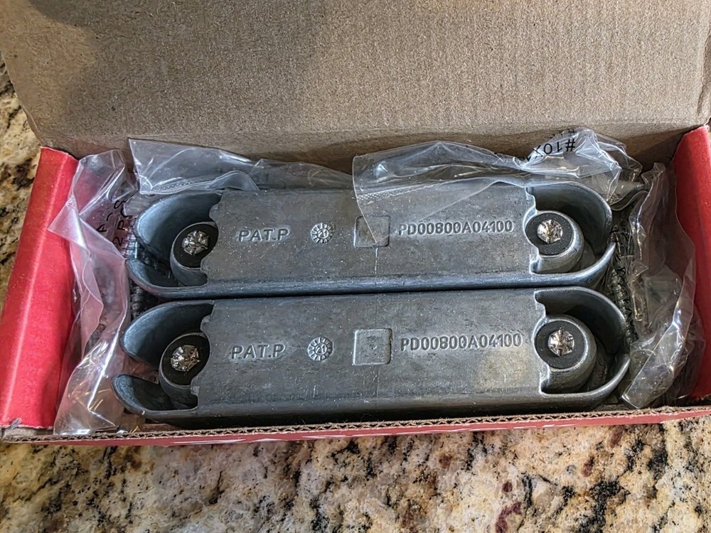 (2) RY-80SC Rocyork Invisible Hinge Satin Chrome