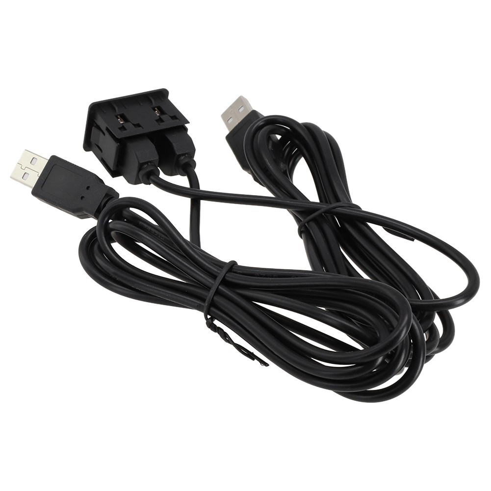 150CM Car for DASH Flush Mount AUX USB Port Panel Dual USB Extension