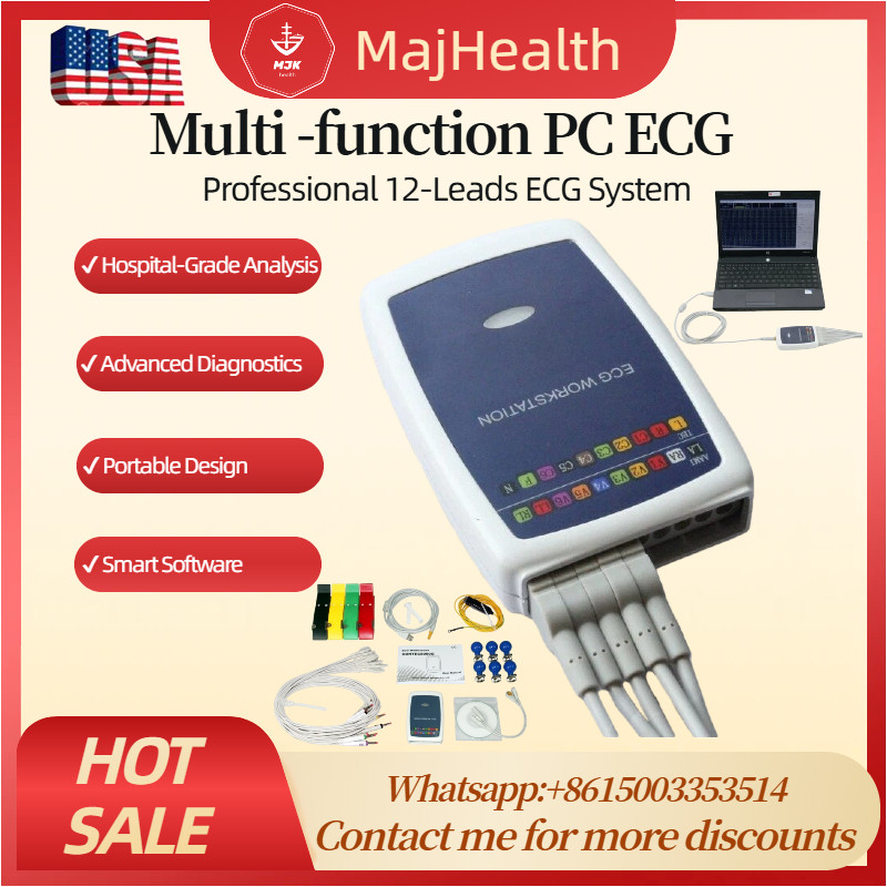 Fast Shipping from US! 8000G Portable ECG Workstation - 12-Lead PC Based Machine