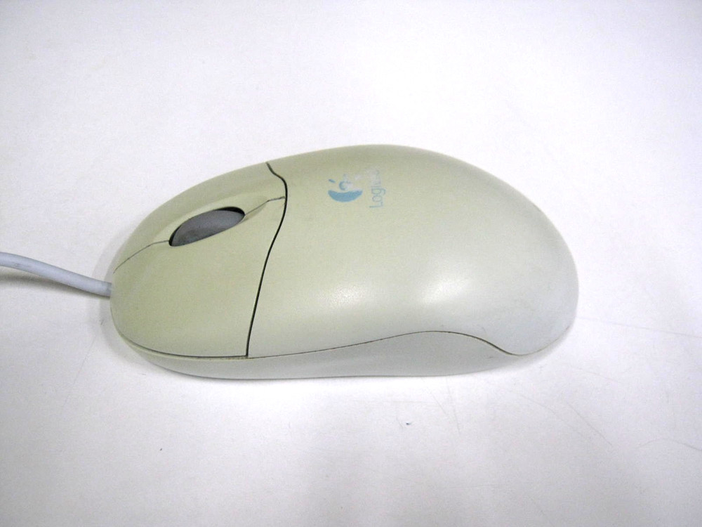 Vintage Logitech Optical White Mouse Model M-UV96 USB #2