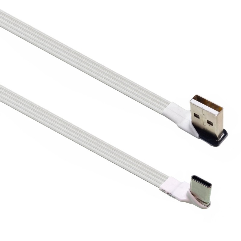6 Lengths Option USB Type C Data Transfer Cable Angled Plug For Tight Space