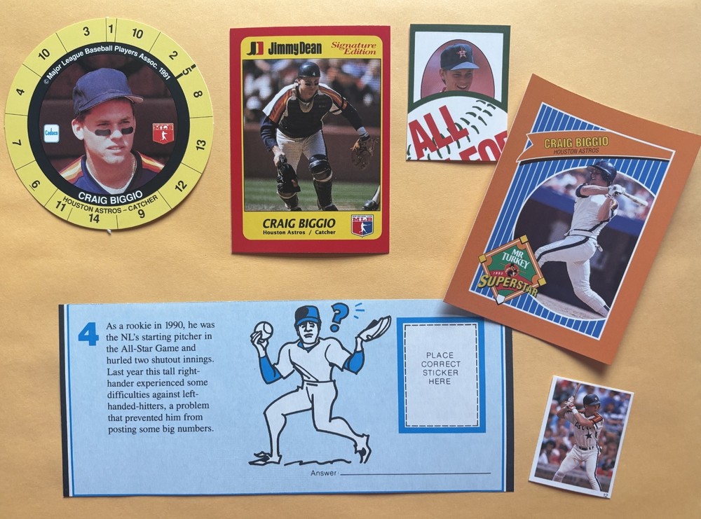 U Pick from 65+ Different Craig Biggio oddball items