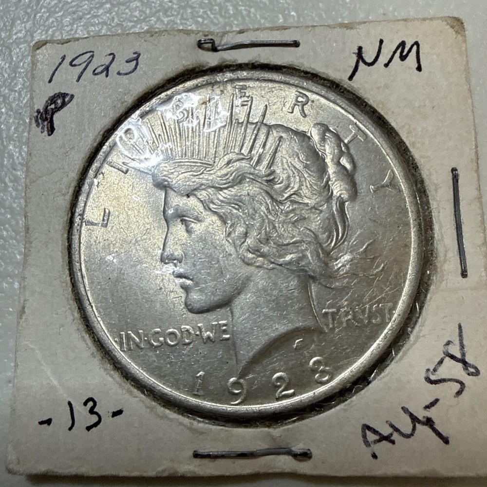 1923 Peace Dollar In AU Condition