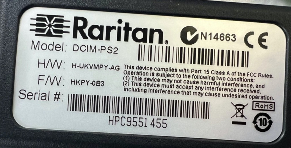 QTY 4 Raritan Dominion DCIM-PS2 KVM Switch KX CIM SIM Computer Module Cable