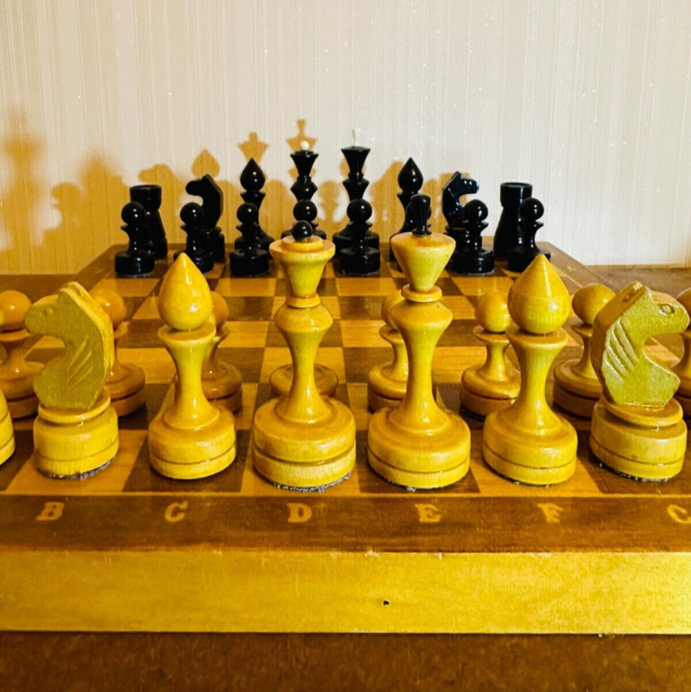 Vintage soviet Chess Wood ussr