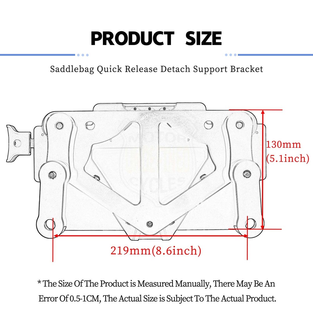Motorcycle SaddleBag Brackets Quick Release Lockable Mounting System Universal