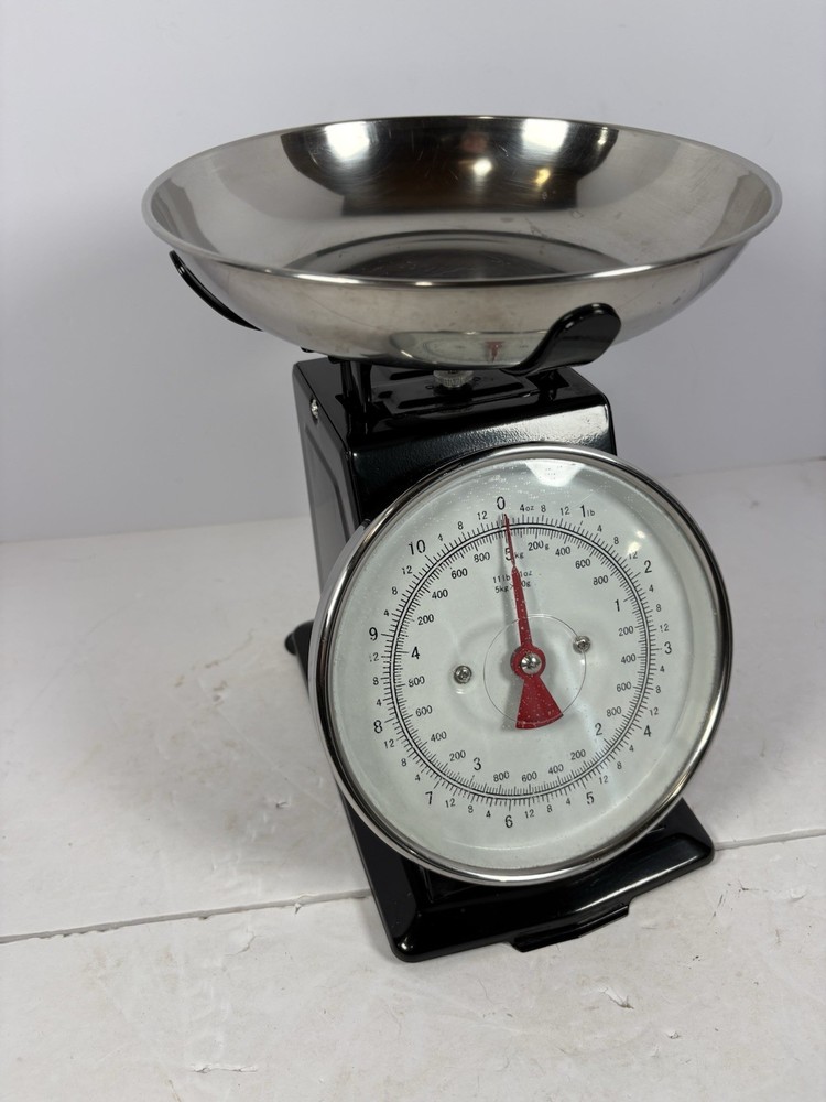 Simple and Exquisite Kitchen Metal Mechanical Spring Scale Solid Color Black