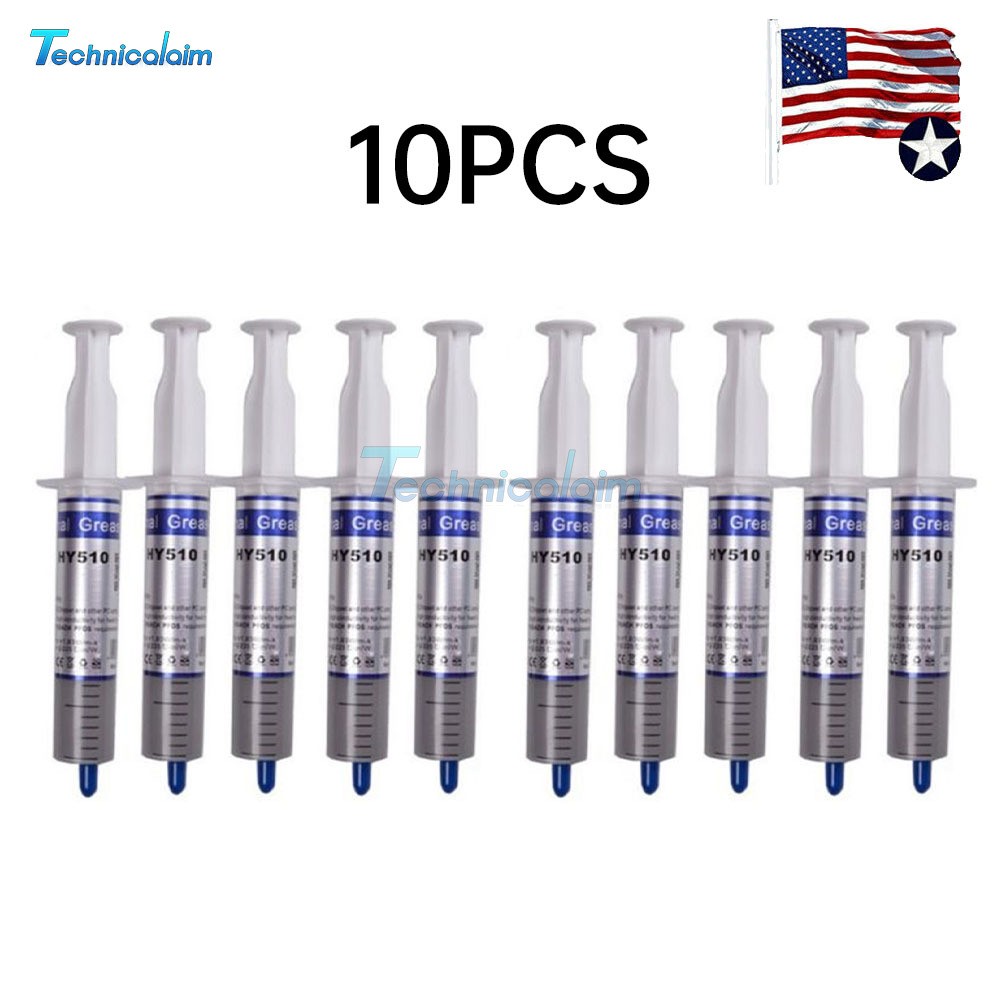 10PCS HY510 Grey Thermal Conductive Grease Paste For GPU CPU Chipset Cooling 30g