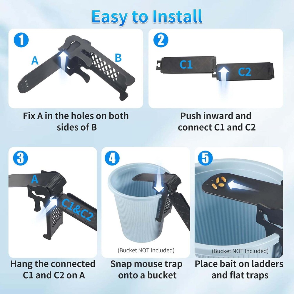 Indoor Outdoor Humane Mouse Trap: Easy Catch & Release