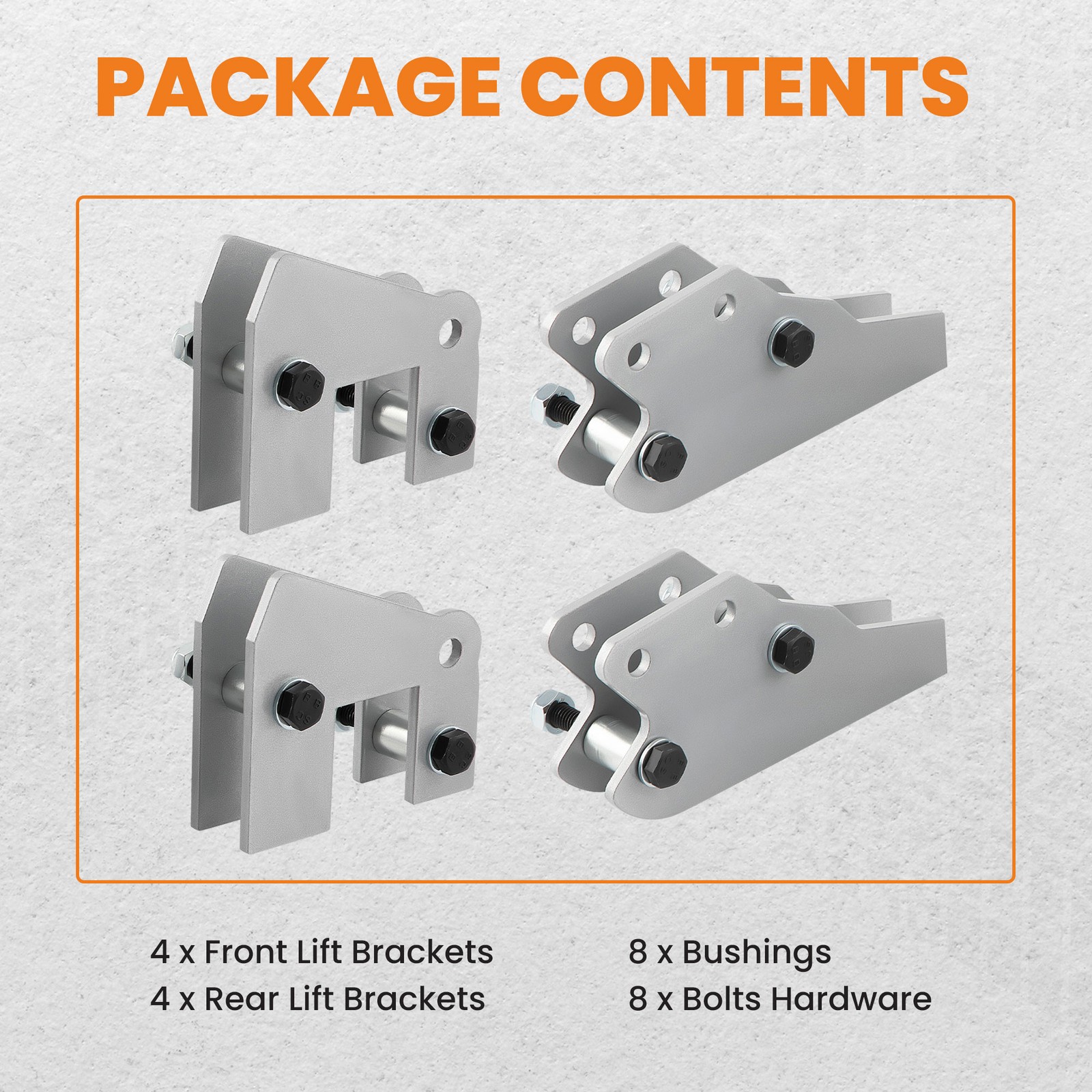 Front + Rear 3" Full Lift Kits for Polaris Ranger Fullsize 570 XP 900 1000 Crew