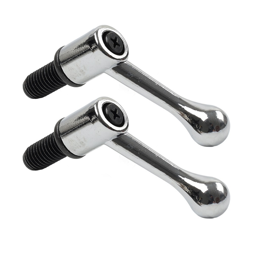 2pcs Table Lock Handle M12 Thread Set Fit for Bridgeport Milling Machine Silver