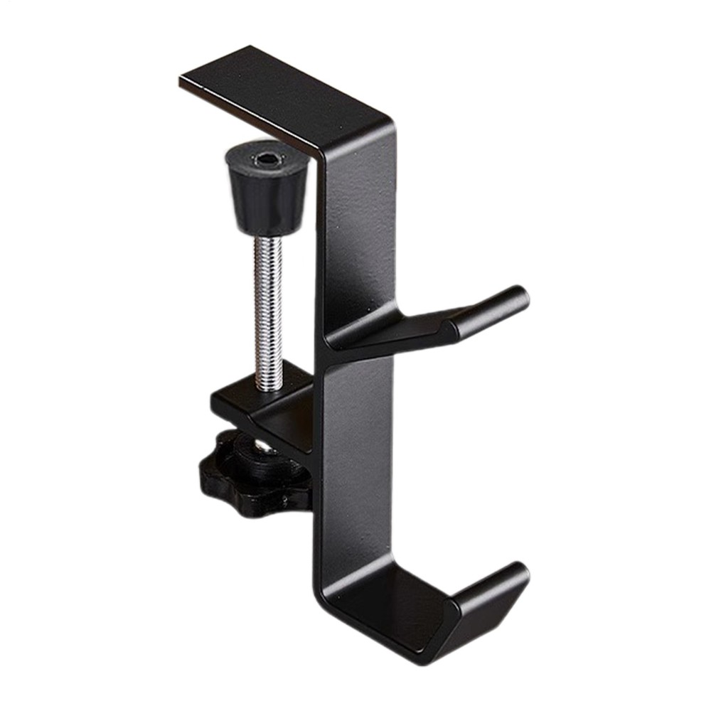 Adjustable Desk Clamp Bag Hook Mount Holder Double Hook Bracket Desk Hanger