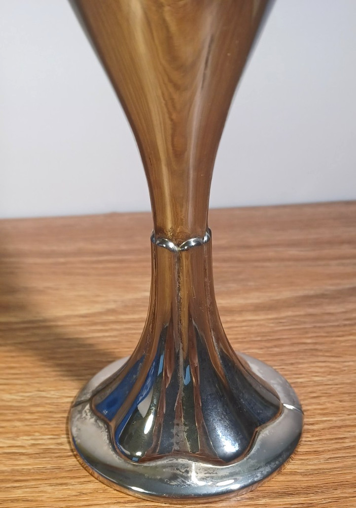 Silver Plated Celebration Cup Split Chalice Goblet 8.5" Tall