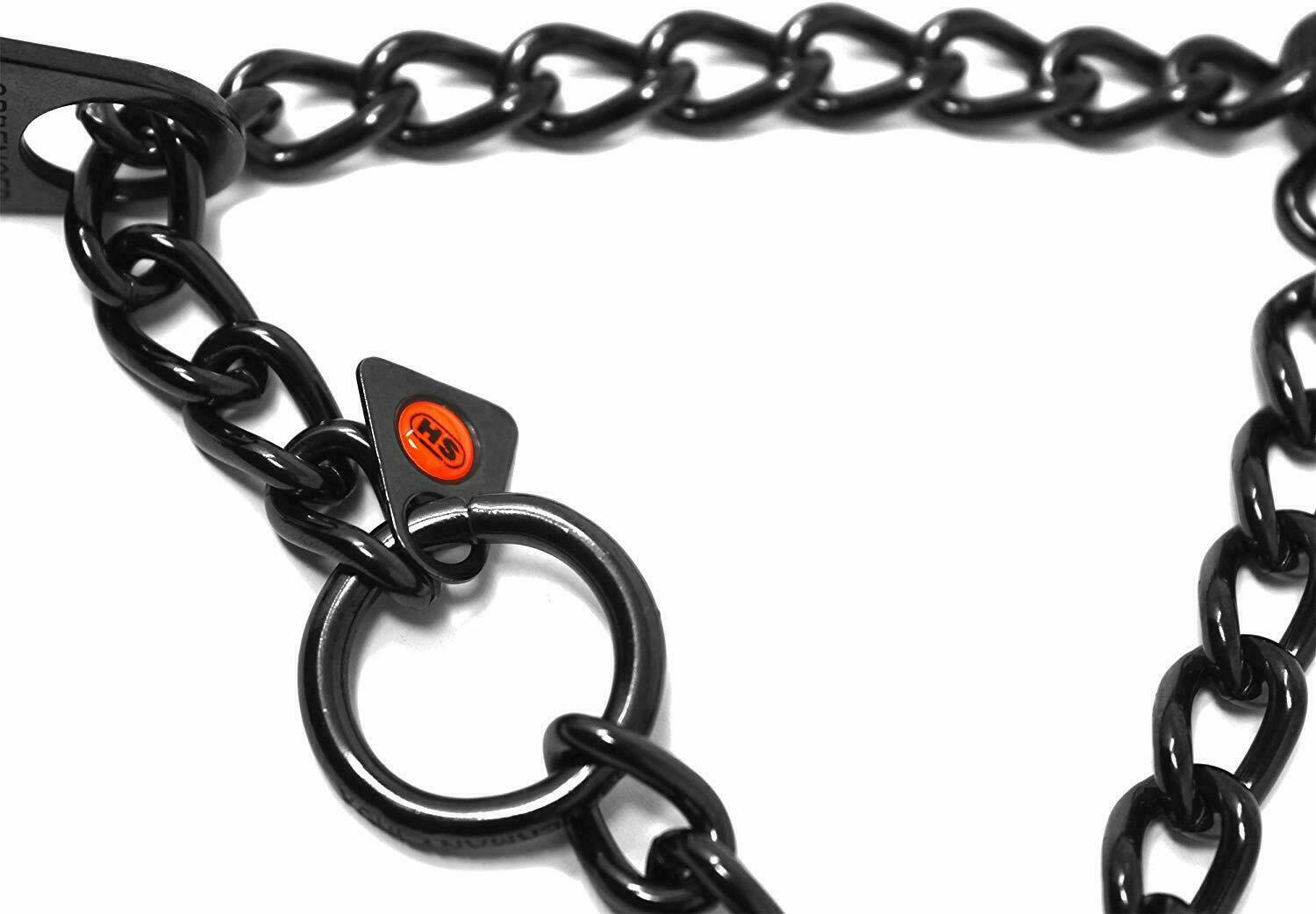 Herm Sprenger Black Stainless Steel Prong Dog Training Collar With Swivel