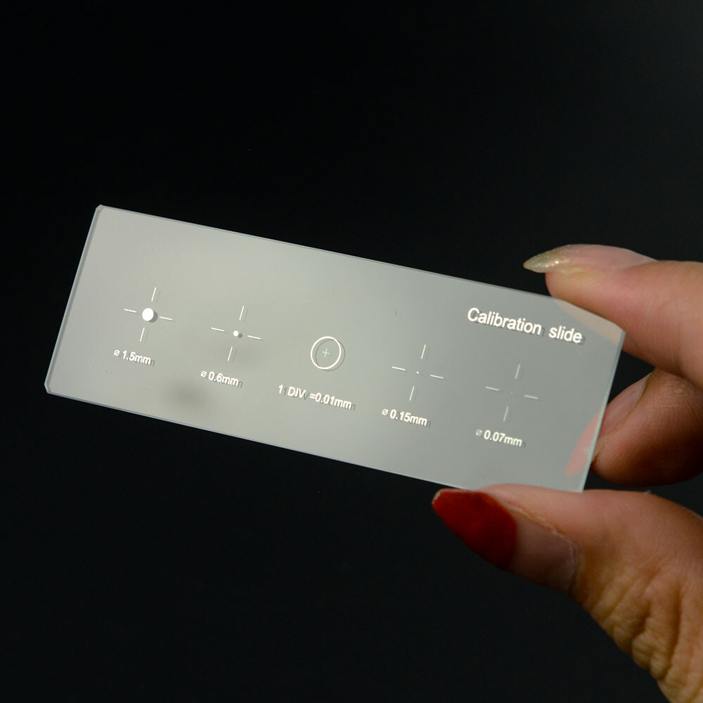 0.01mm Advanced Calibration Slide with 5 Patterns for Microscope Stage or Camera