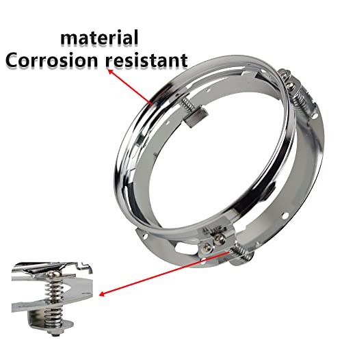 Mtorcycle Headlight Ring Bracket 7inch Led Round Trim Ring Mounting Chrome
