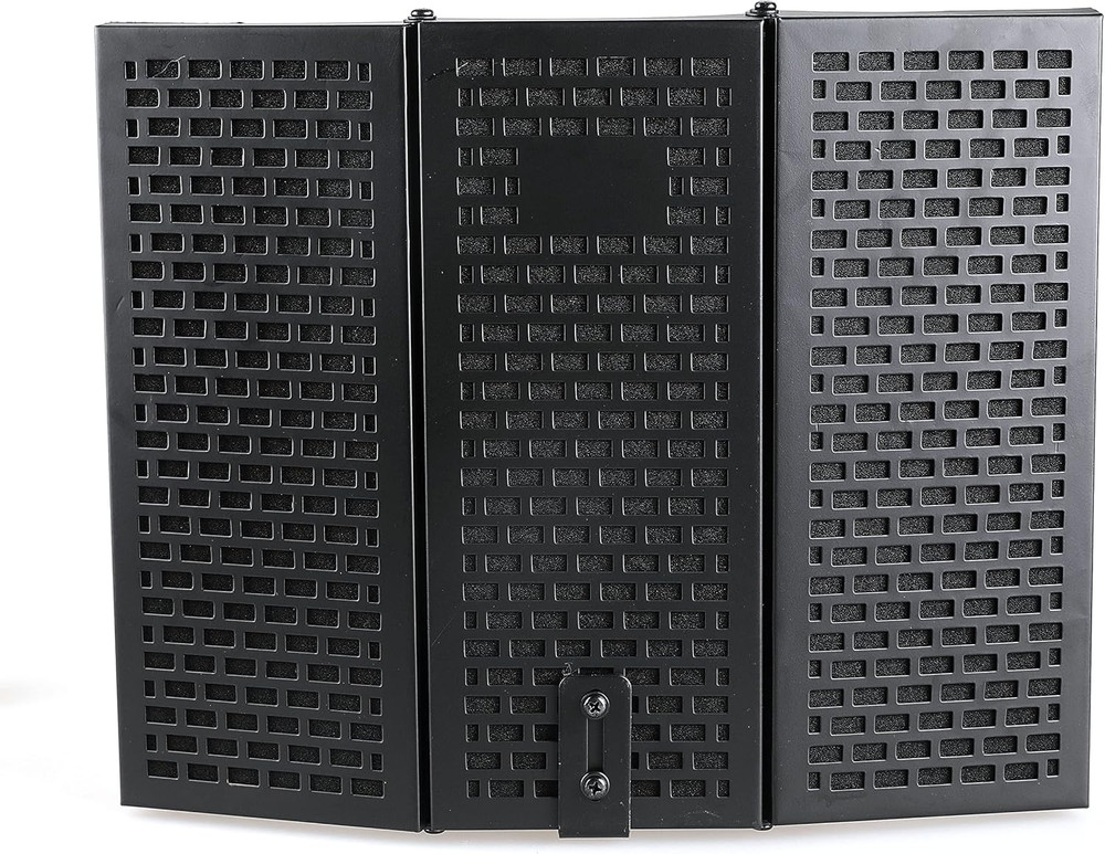 Microphone Isolation Shield, Foldable Mic Shield with Triple Sound Insulation, R