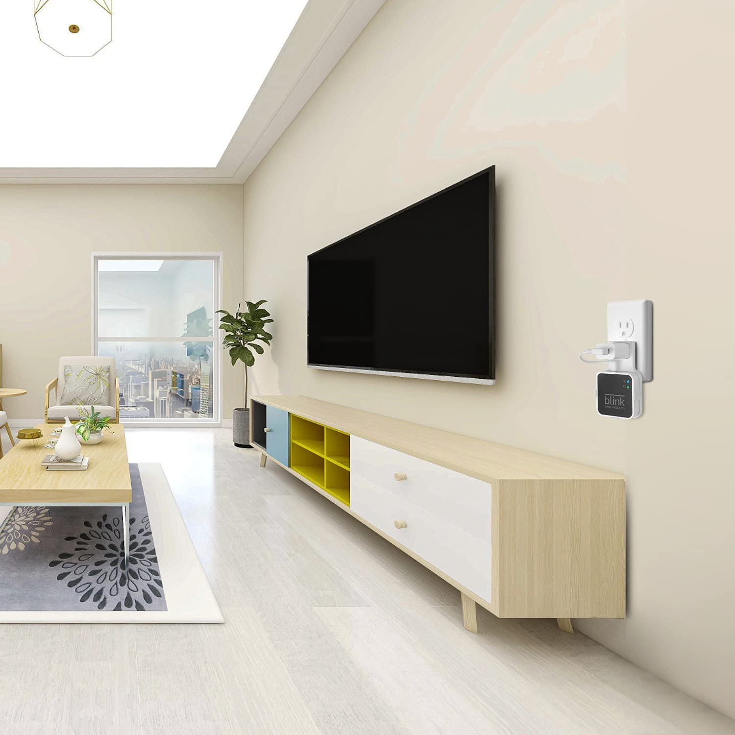 Outlet Wall Mount Hanger Holder Stand for Blink Sync Module 2 White