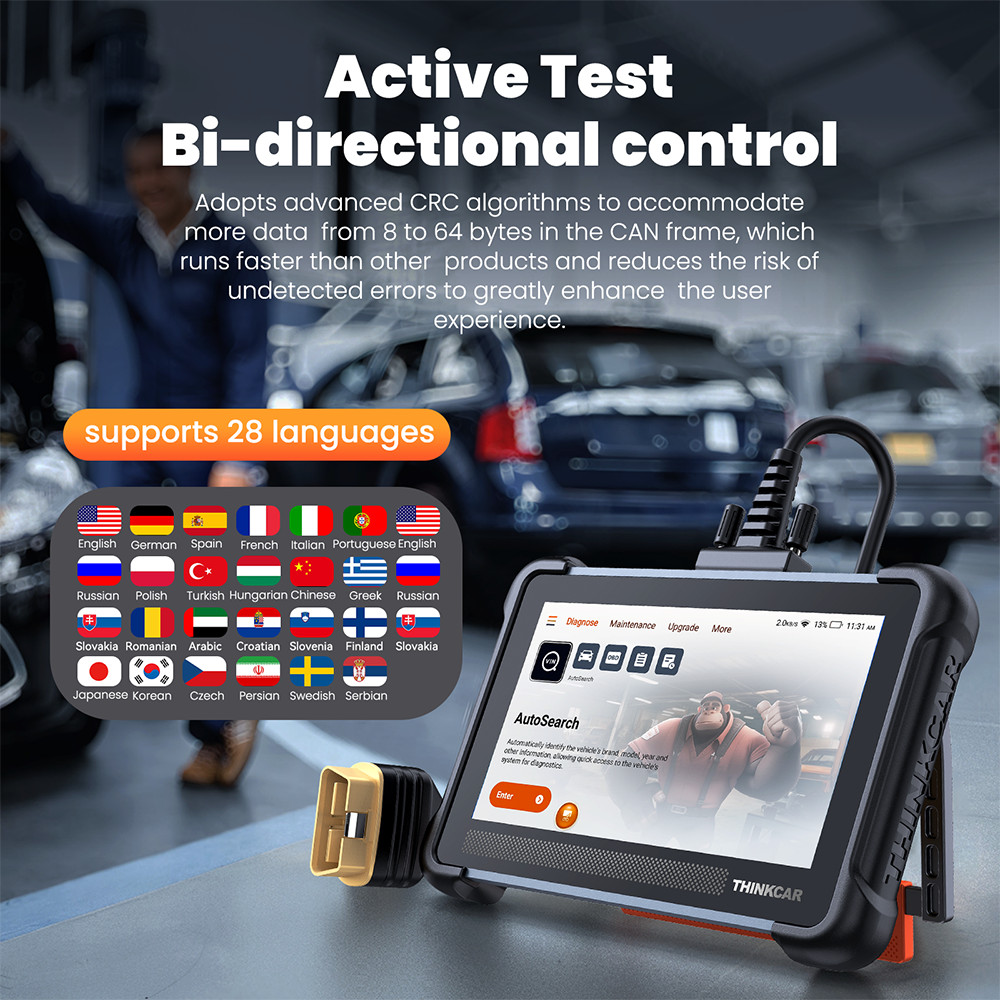 ThinkScan 672 Car OBD2 Scanner Bi-directional Diagnostic Scan Tool 28 Services