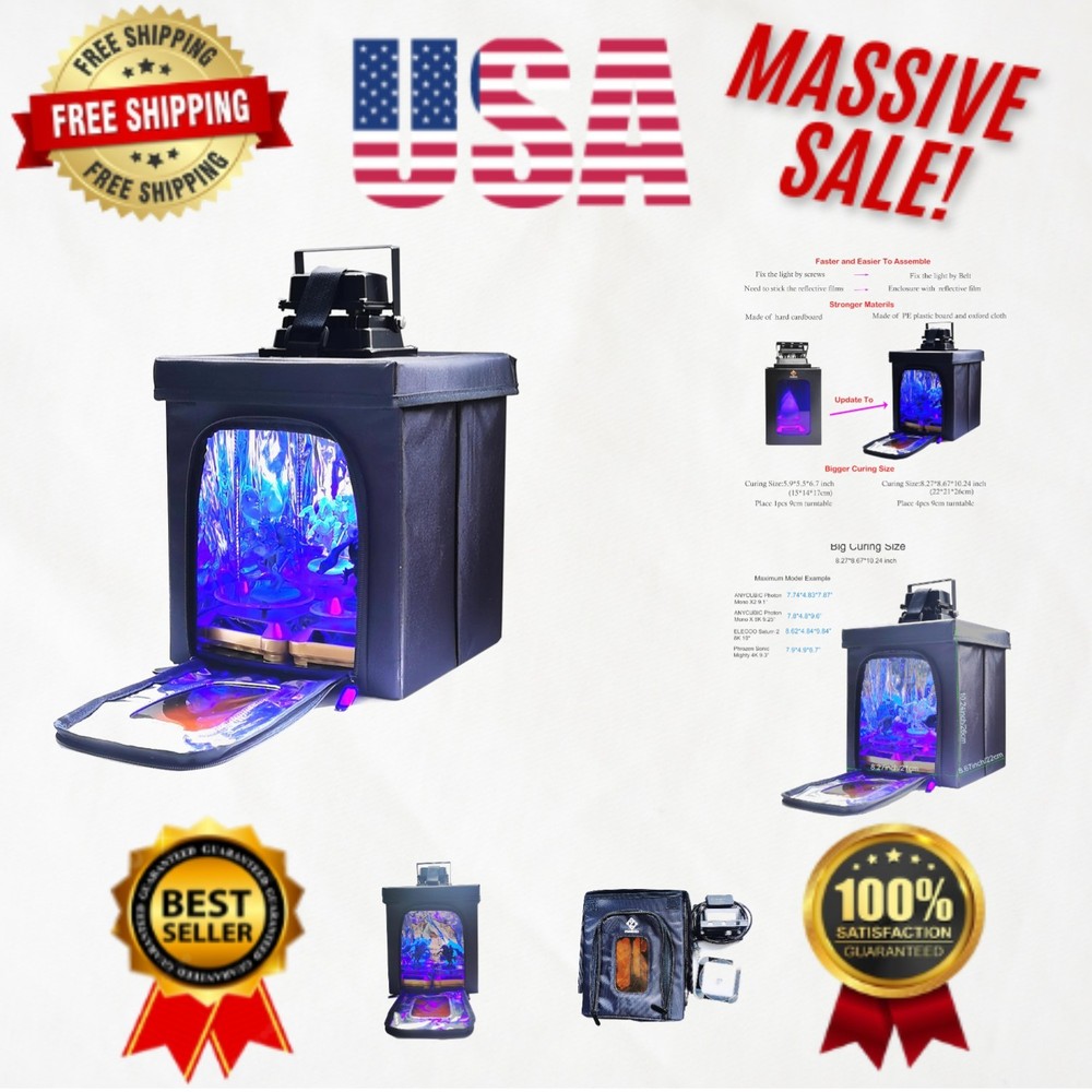 Versatile 3D Printer Resin Curing Enclosure - Easy Assembly, Strong & Economic