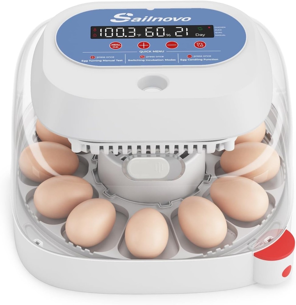 12 Egg Incubators for Hatching Eggs with 4 Modes