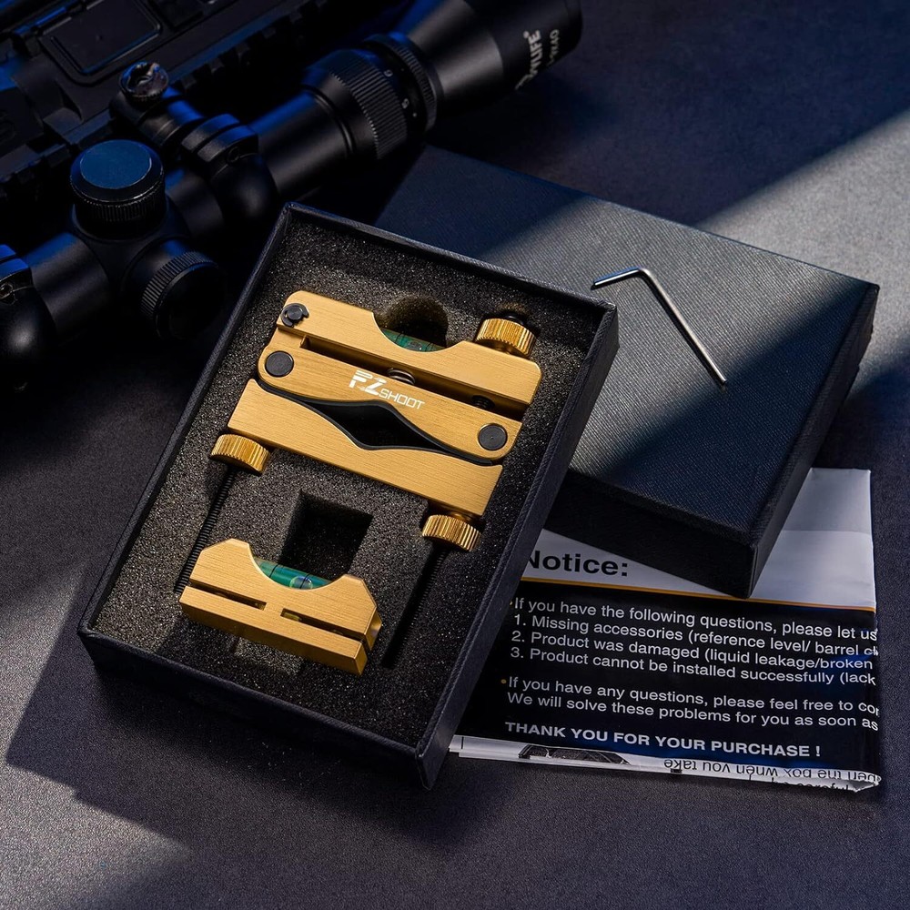 Scope Leveling Tool Scope Mounting Level Kit for Gunsmithing & Maintenance Gold