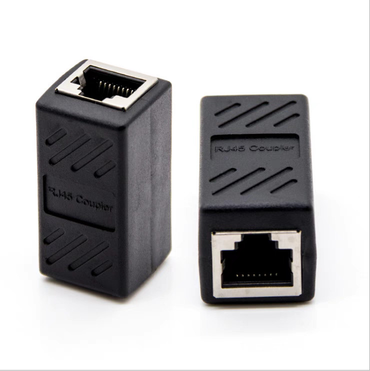 2pcs RJ45 Inline Coupler Cat7/Cat6 Ethernet Network Cable Extender Connector