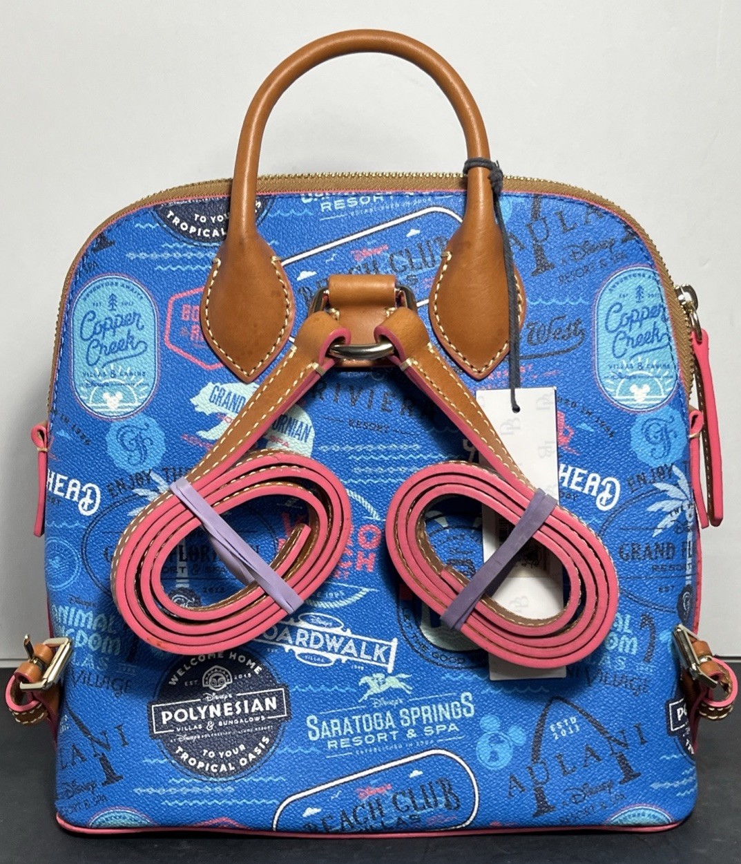NWT DISNEY DOONEY & BOURKE DVC VACATION CLUB BLUE MINI BACKPACK PURSE 10x10"