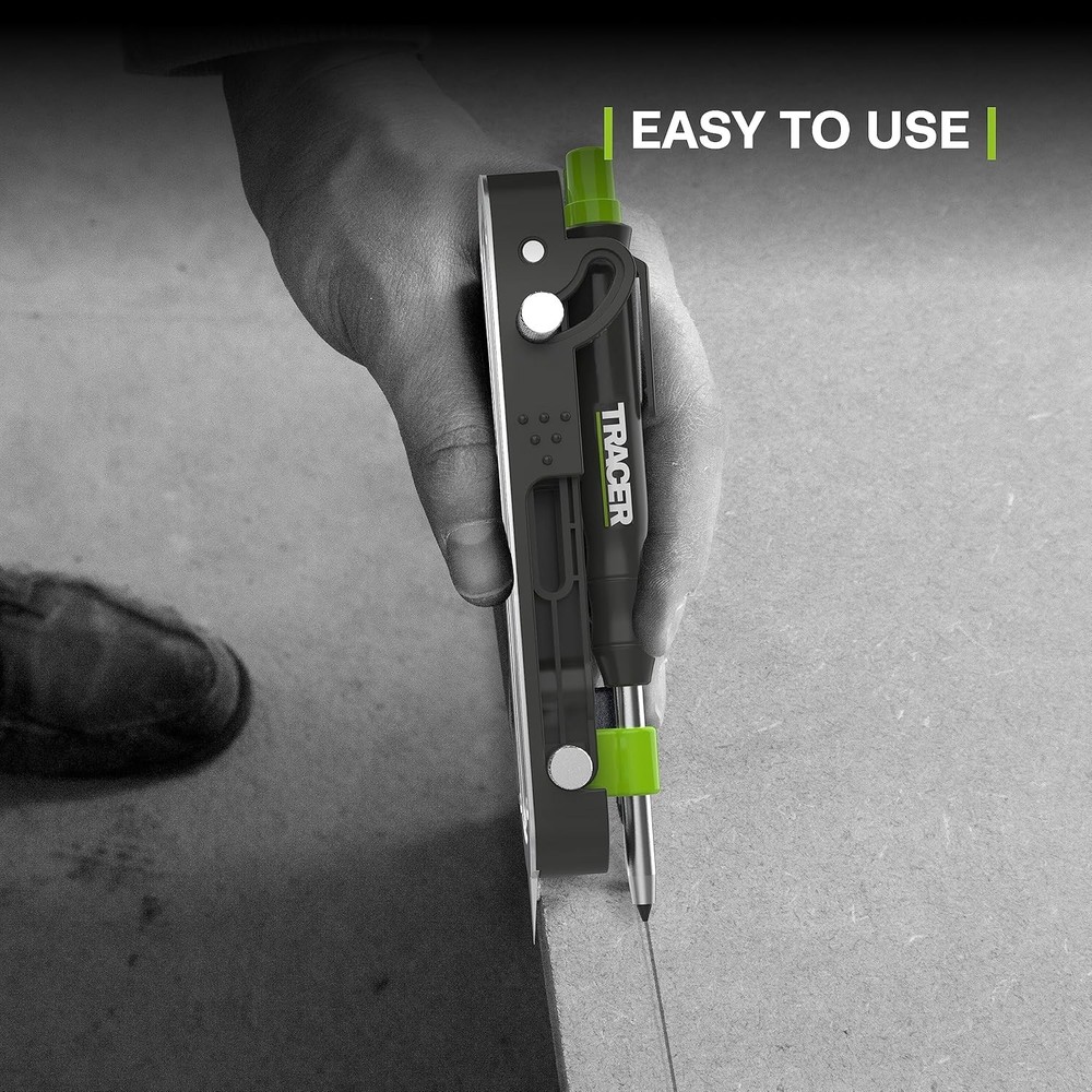 Engraving tool set comprising deep-hole pencil and replacement lead cartridge
