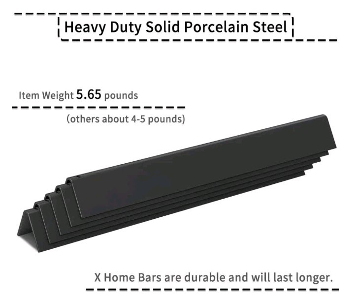 X Home 17.5" Heavier Flavorizer Bars Replacement with Front-Mounted Control, for