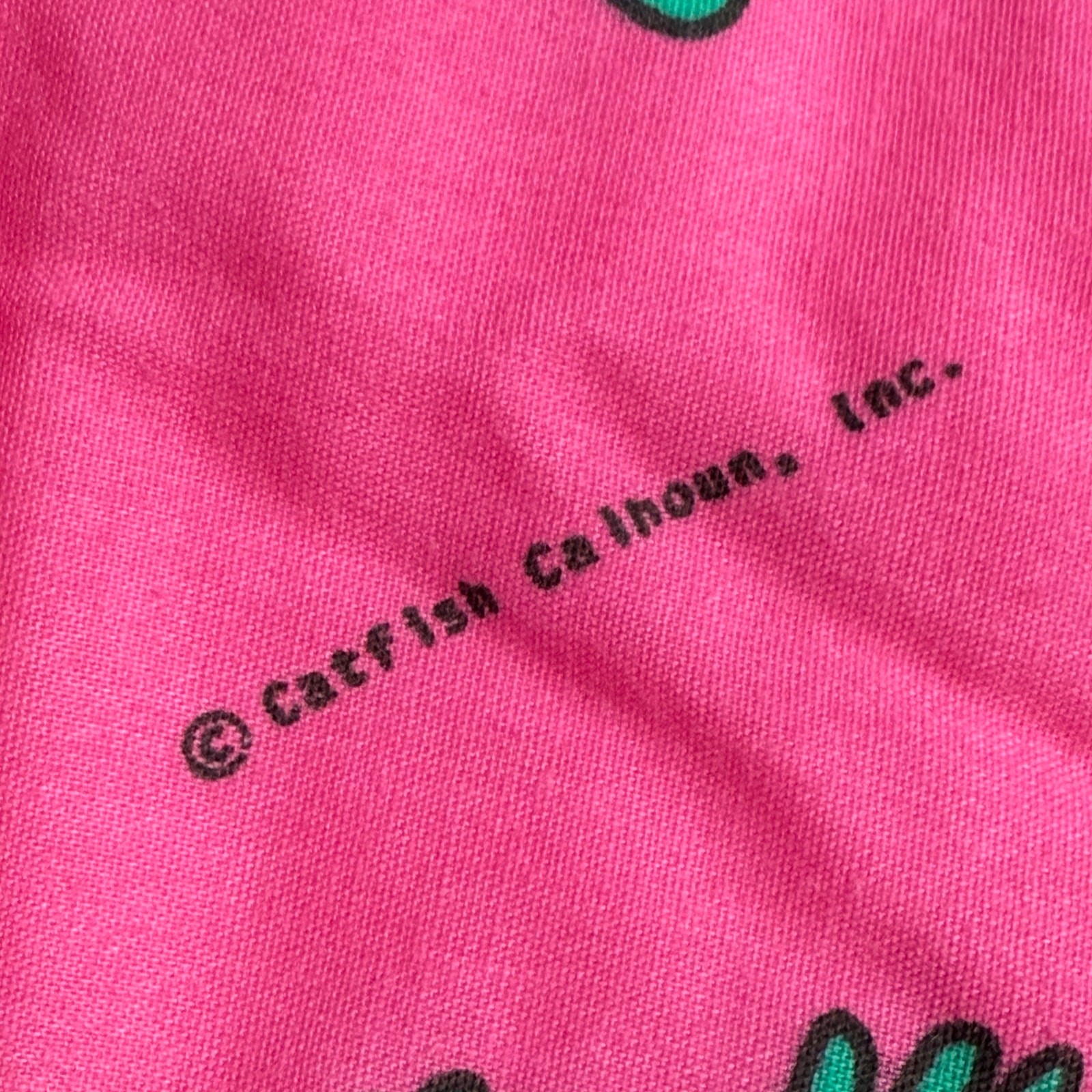 Vintage 80s 90s Pink Green Frog Sleeping Bag & Pillow Catfish Calhoun Kidcore