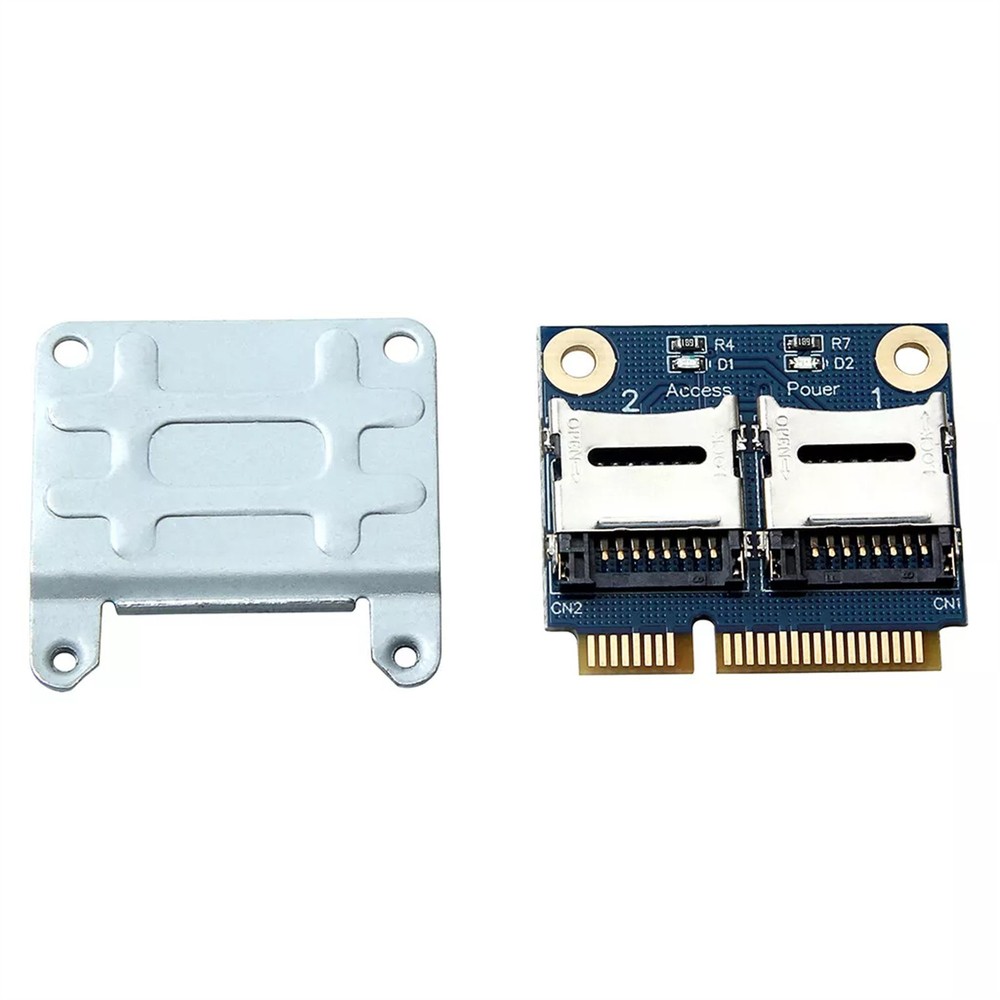 PCI-E PCIE Mini Memory Card Adapter PCI-E to Dual TF SDHC SDXC Reader Converter