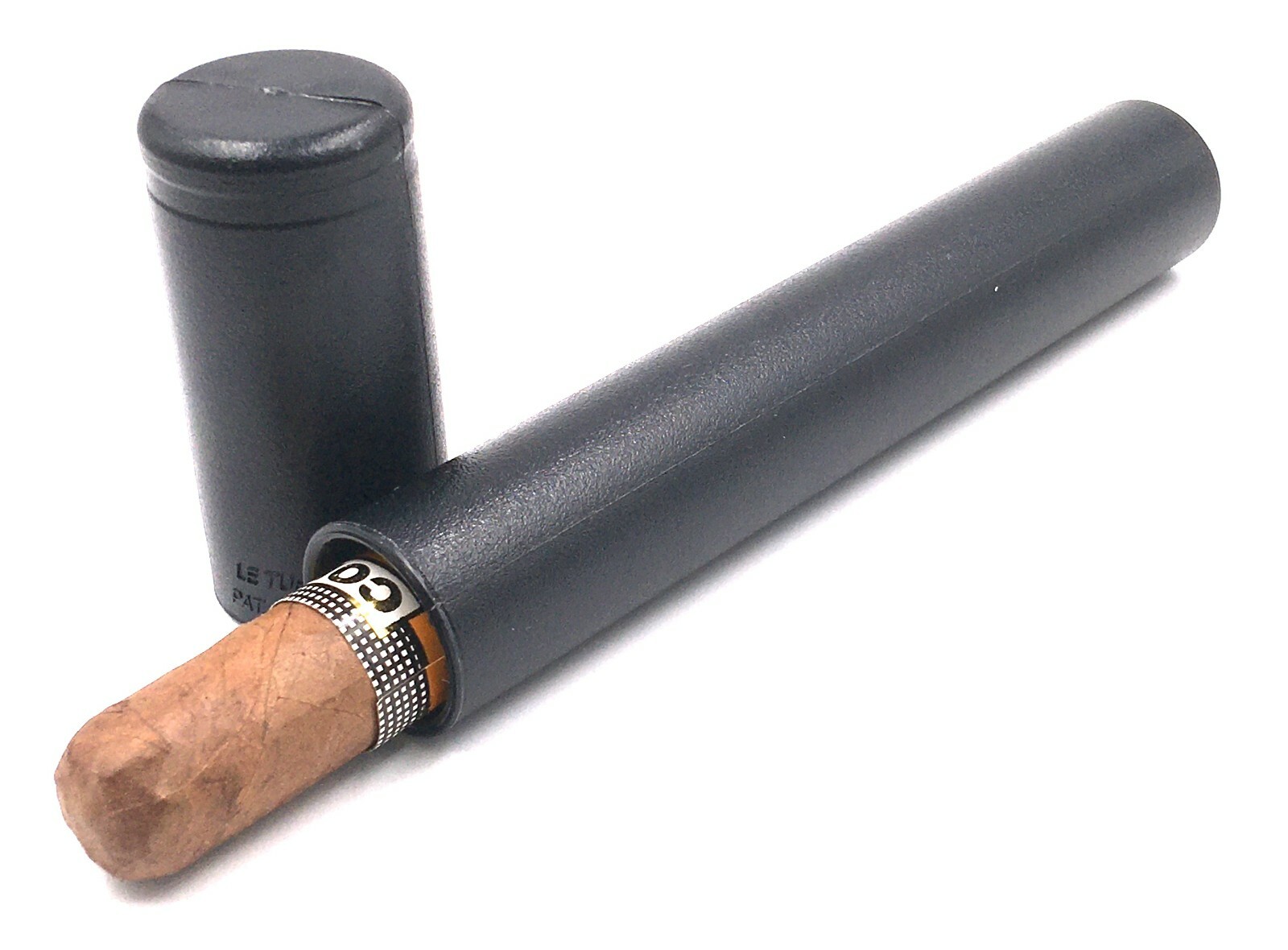 1 Black 52 Ring Gauge Adjustable Size Cigar Case Crash Proof Cigar Tube