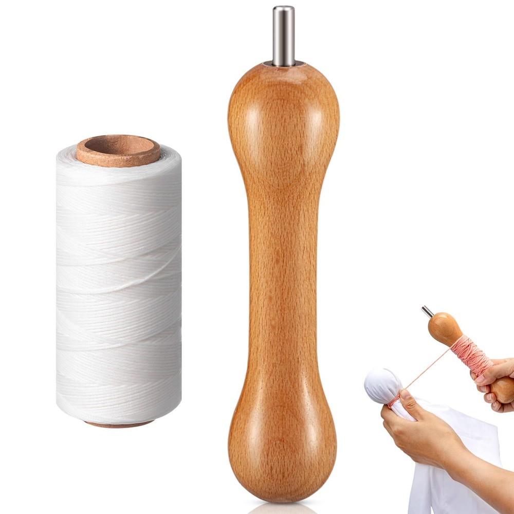 2 Pcs Tie Dye Tool 1 Sinew Puller Tool for Tie Dye with Winding Sinew for DIY...