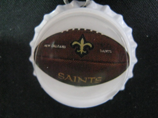 1" Bottle Cap Image R/View Mirror ~ Handcrafted ~ **Gift Idea ~ Saints