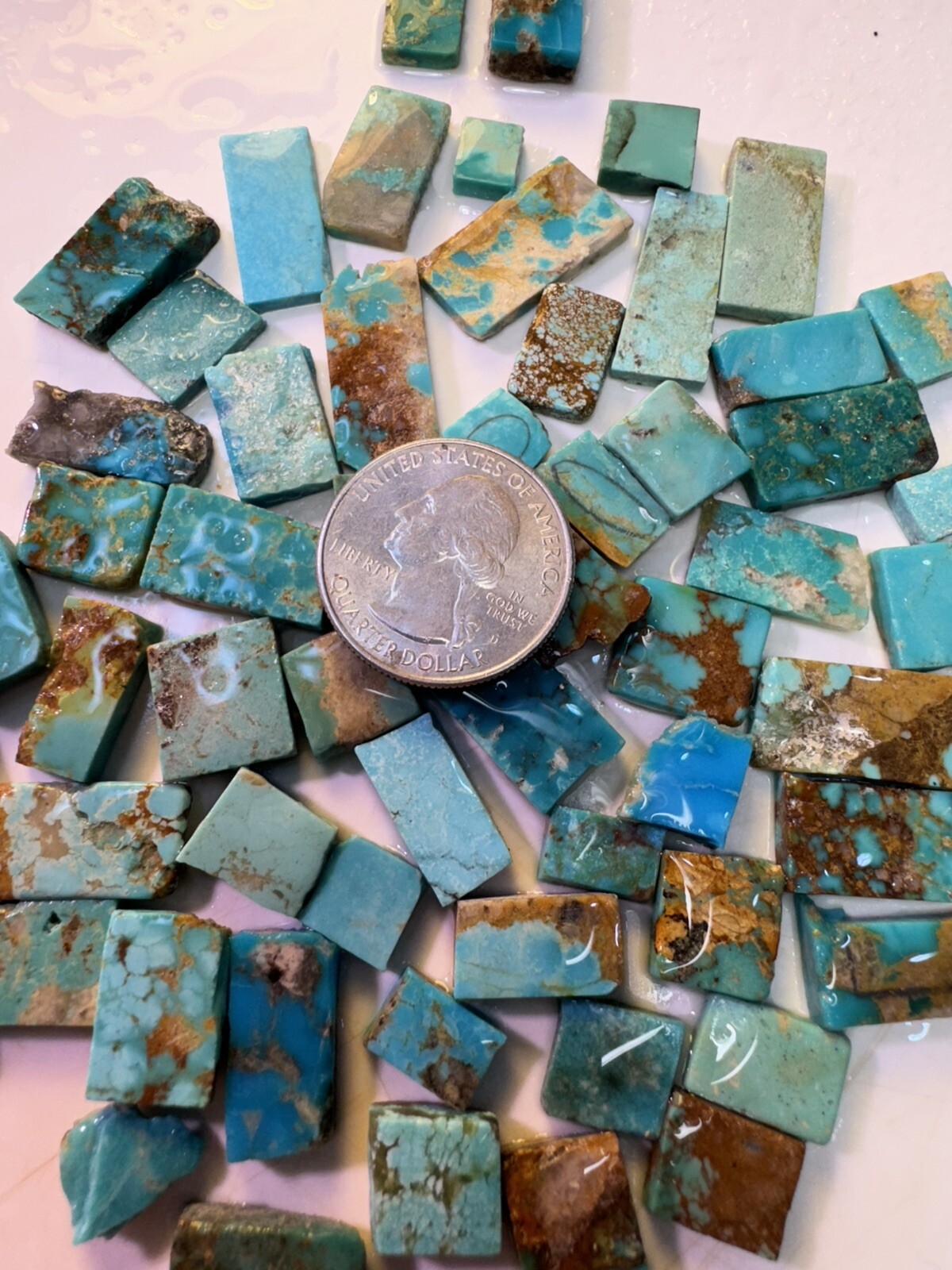 !70 g Bell Trading Post Squared Turquoise! Slabs🔥